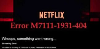 Error Code: m7111-1931-404
