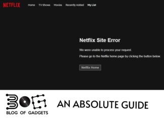 NETFLIX SITE ERROR