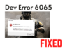 Dev Error 6065