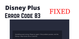 Disney Plus Error Code 83
