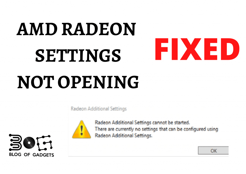 RADEON SETTINGS NOT OPENING