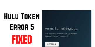 hulu token error 5