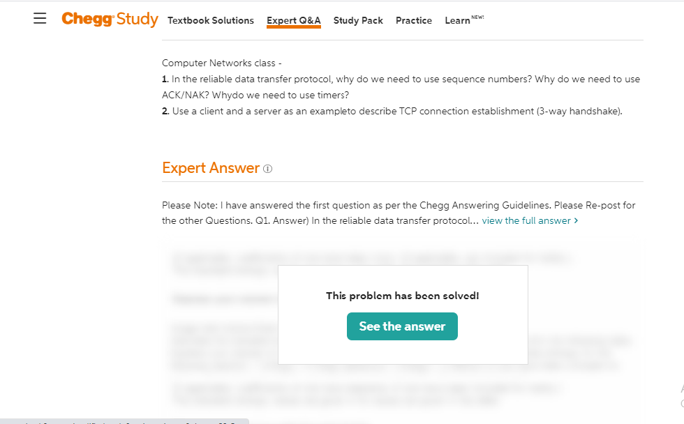 how to unblur chegg answers
