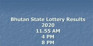 Bhutan State Lottery Results