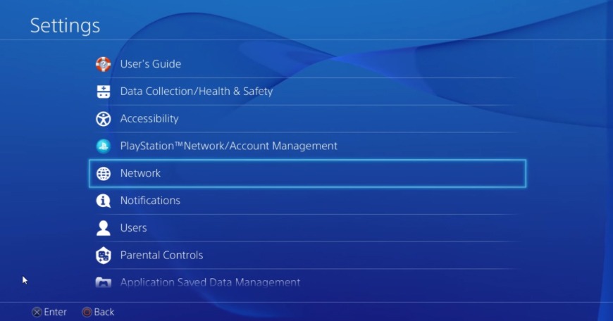 Settings on your PS4