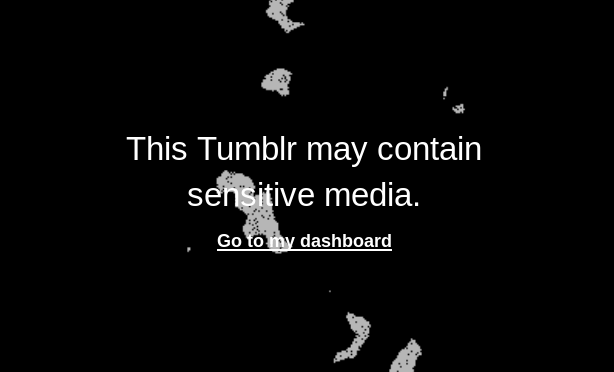 Tumblr warning Sensitive Media 