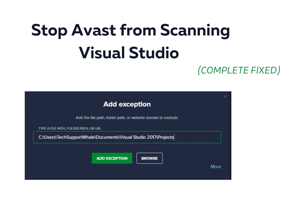 Stop Avast from Scanning Visual Studio