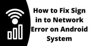 How to Fix Sign in to Network Error on Android System