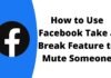How to Use Facebook Take a Break Feature to Mute Someone?