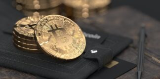 silver round coin on black leather case