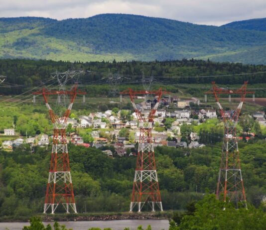 red and white metal tower
