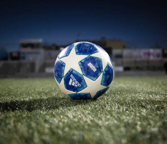 white blue soccer ball on green grass field during daytime