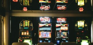 Free Slot Machines Stock Photo