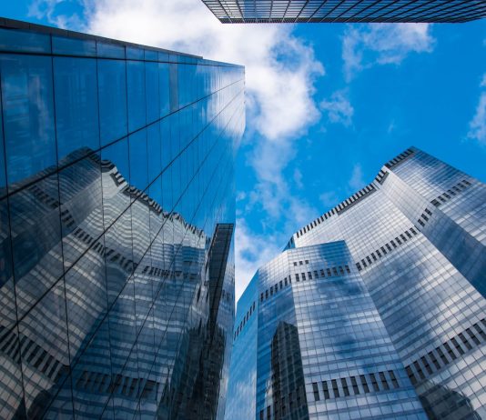 low angle photography of high rise building