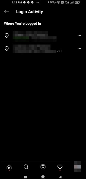 Logout of Instagram from Mobile