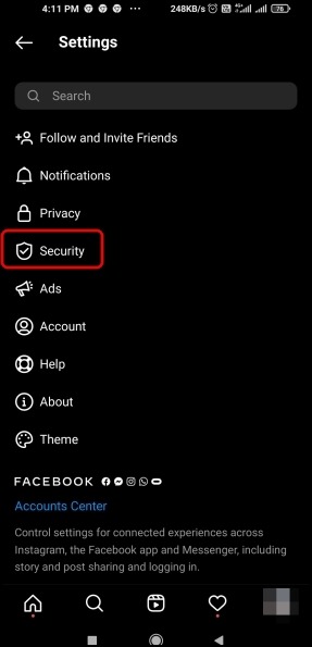 Logout of Instagram from Mobile
