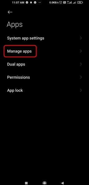 Force Stop the App