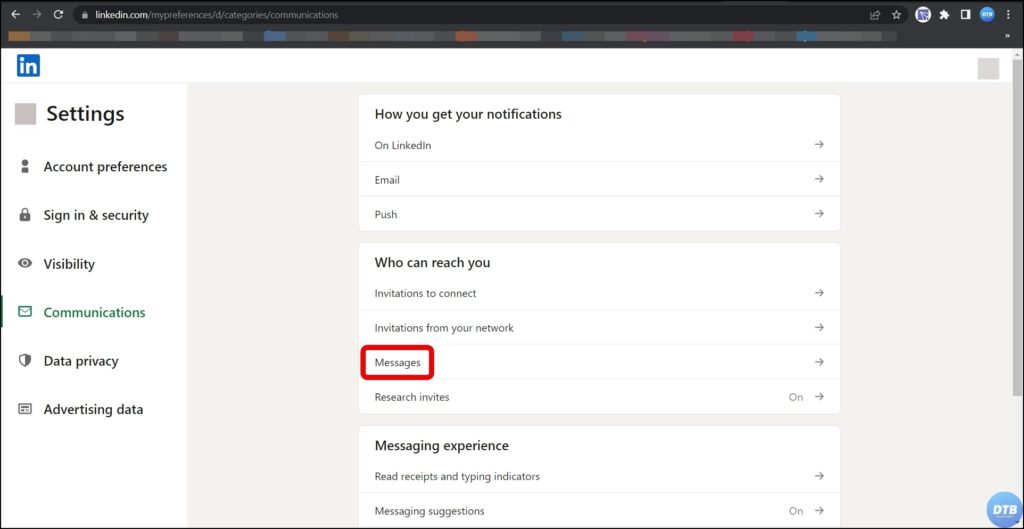 Disable InMail Messages