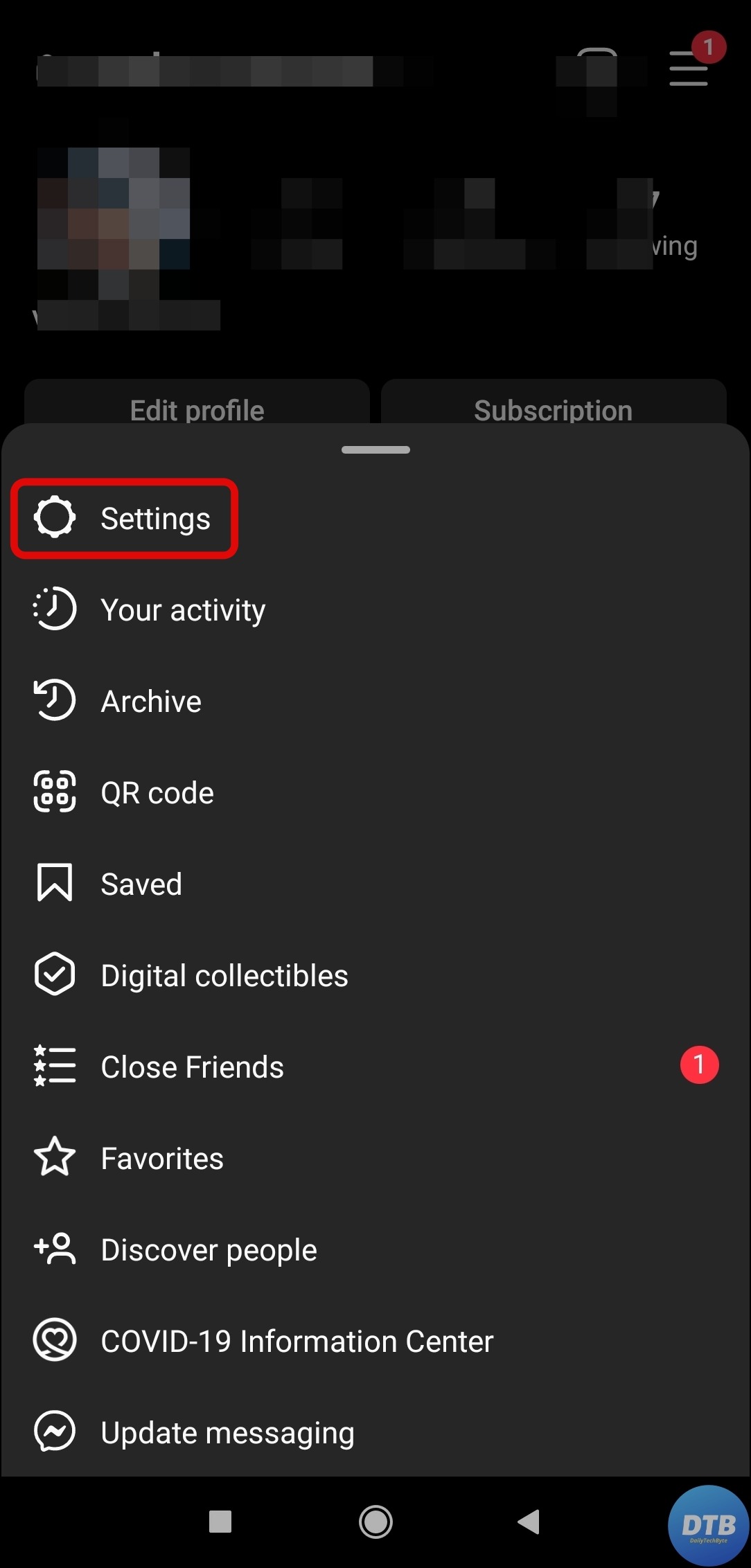 Instagram Settings