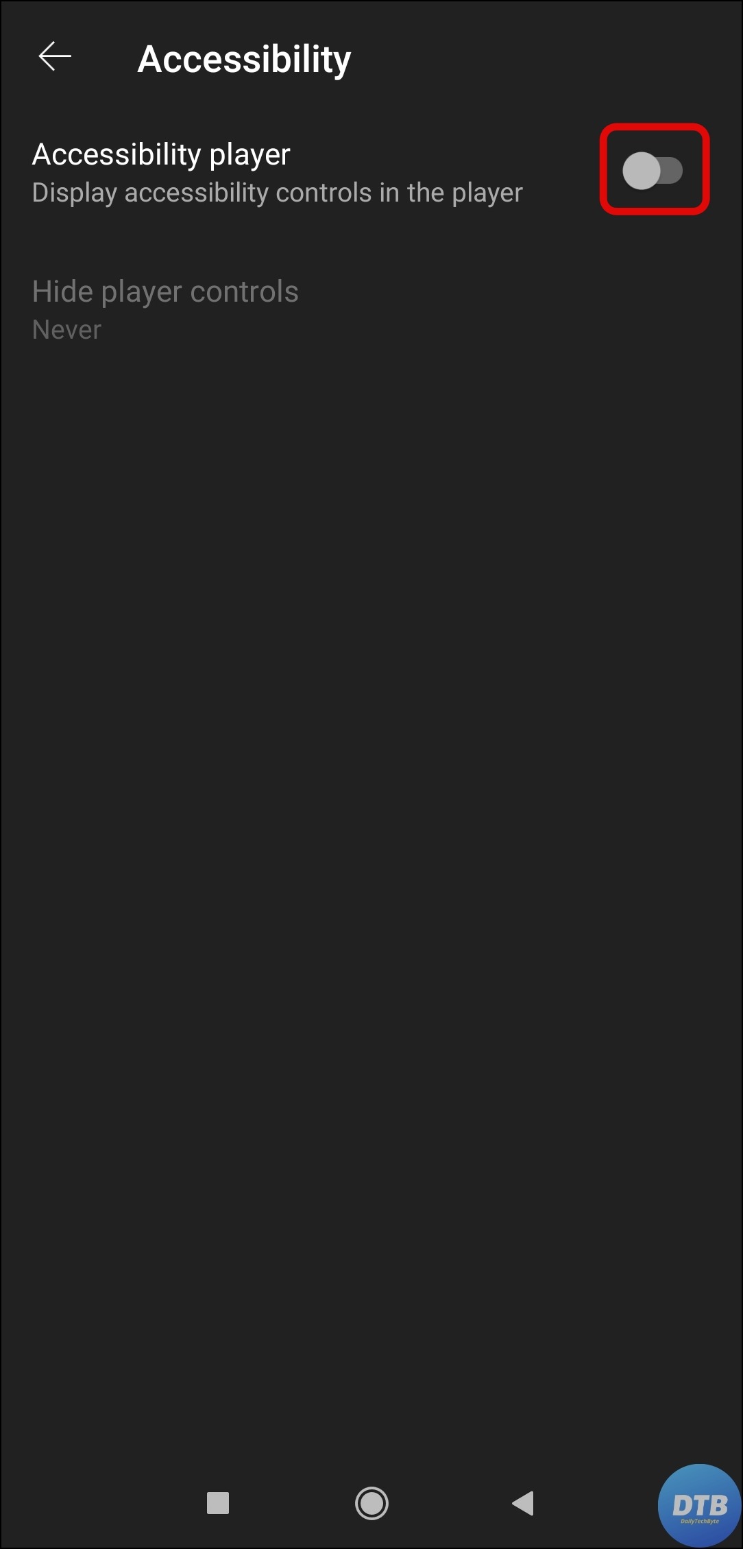 Hide Player Controls to Fix "Pull Up For Precise Seeking" Issue on YouTube
