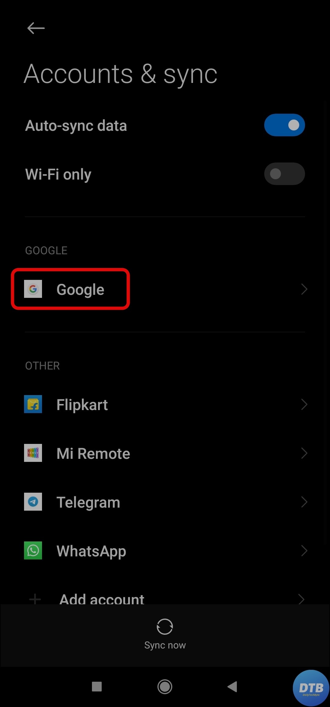 Sign out and Sign in again on Mobile