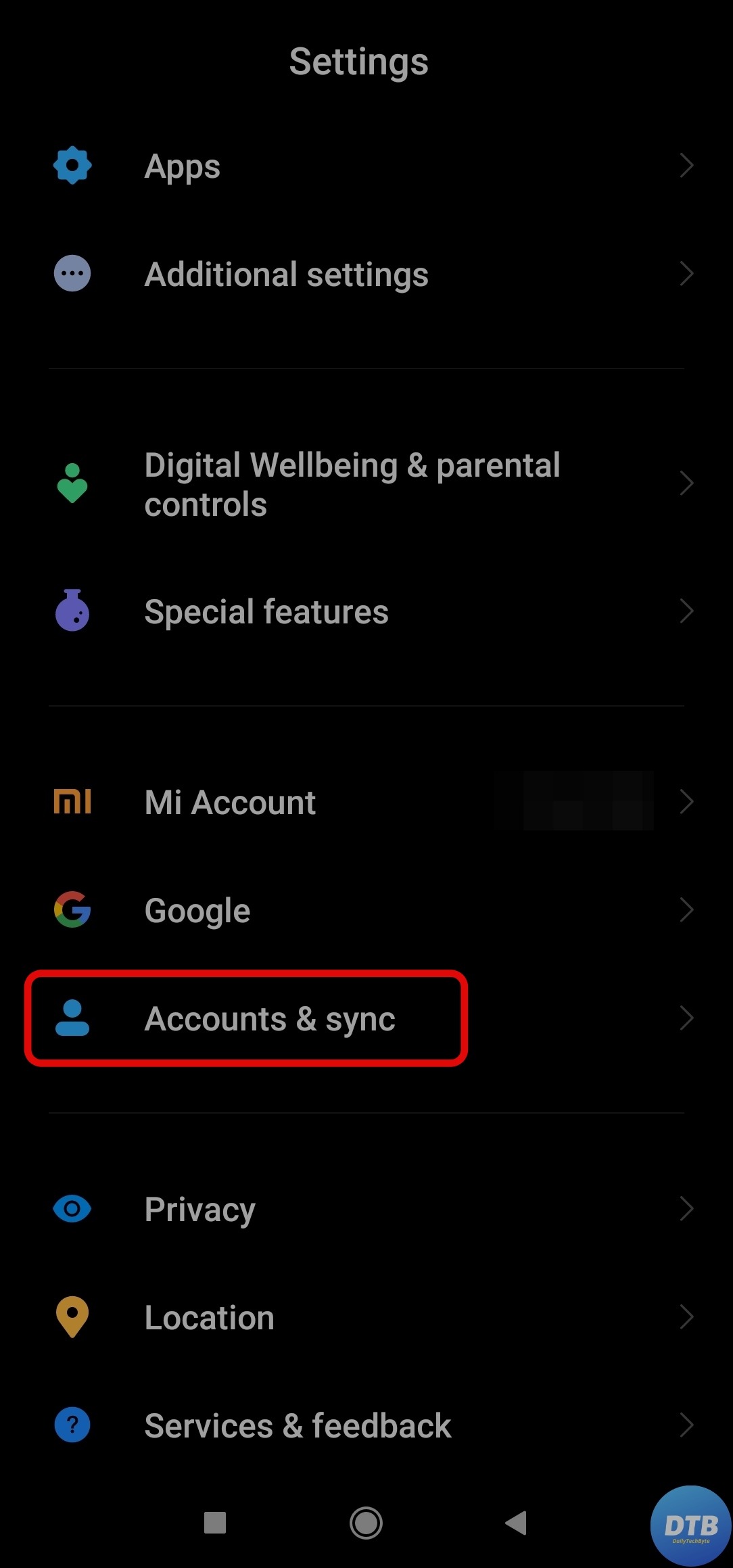 Sign out and Sign in again on Mobile