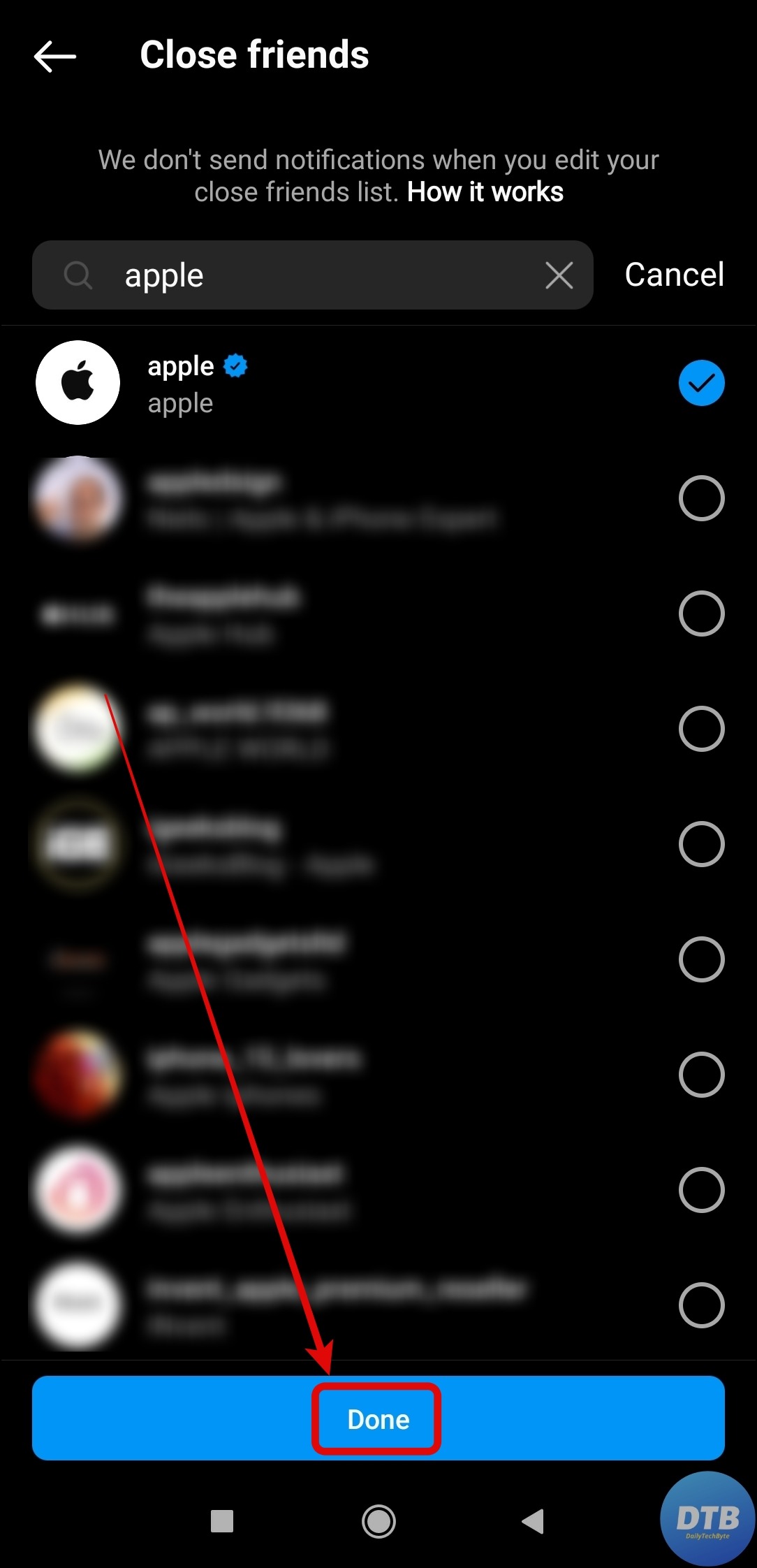 Add Users to Close Friends List
