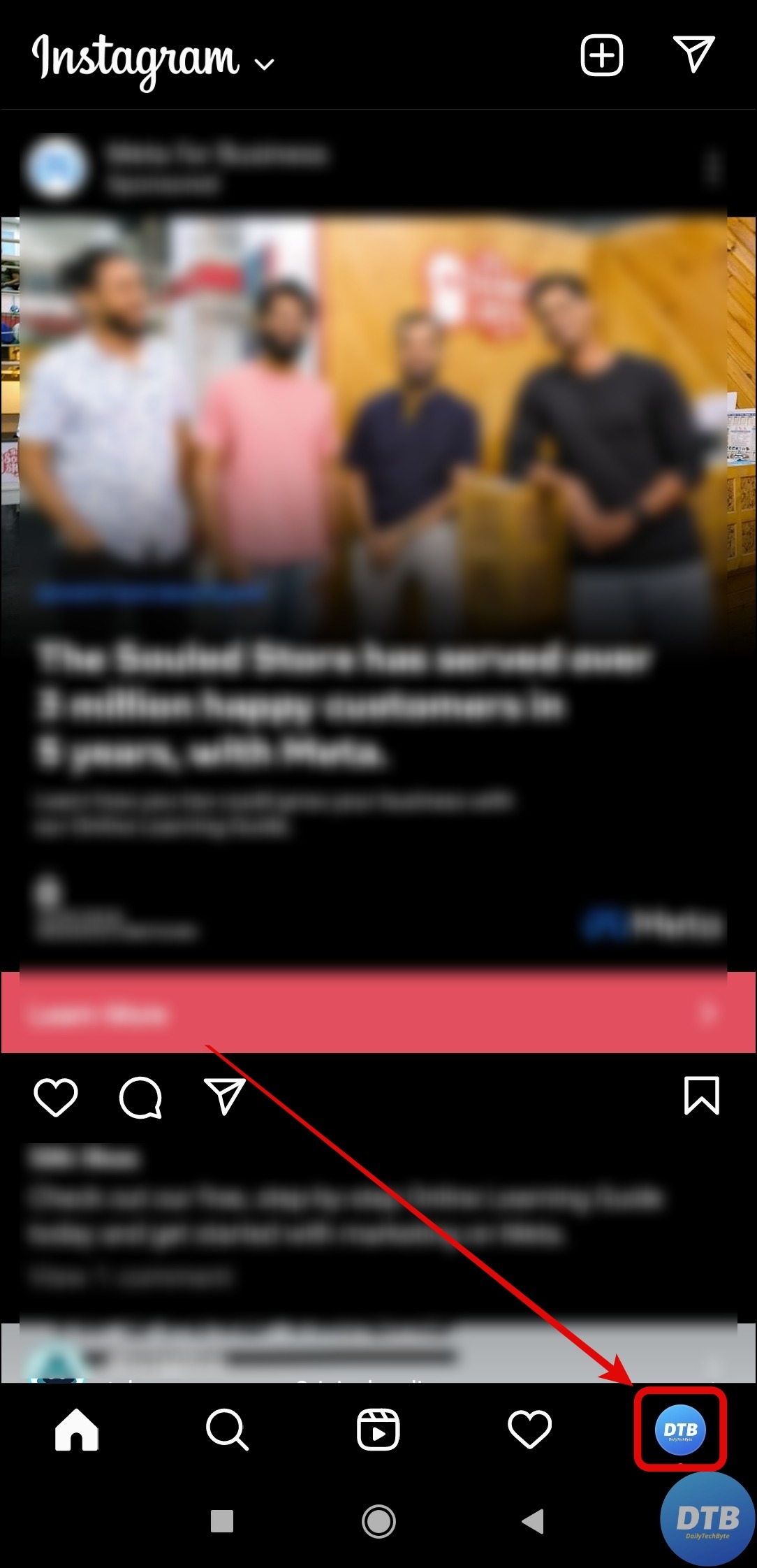 Instagram Home Page Profile Icon