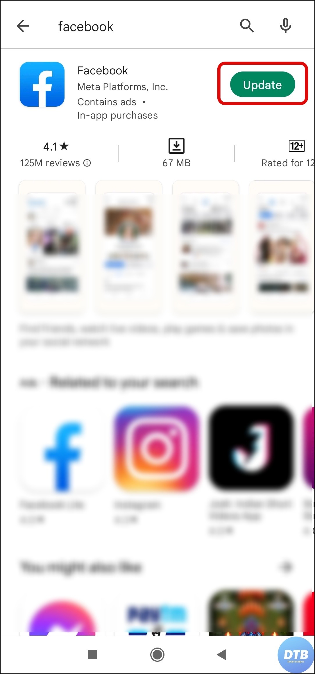 Update the Facebook App