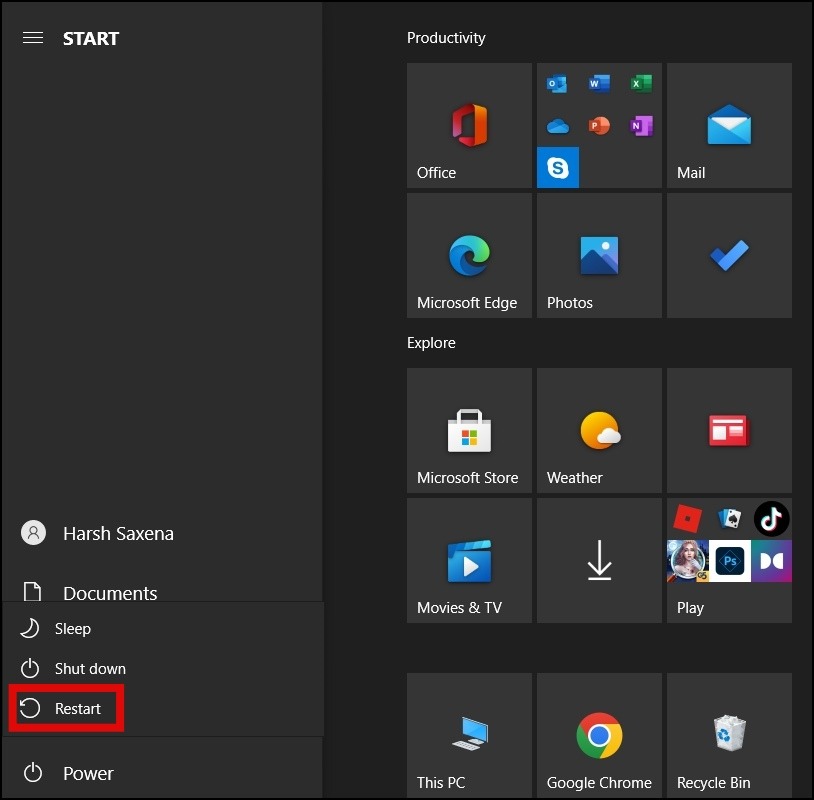 Restart Your System to Fix the "Operation Timed Out" Issue in War Thunder