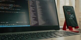 black and silver laptop computer