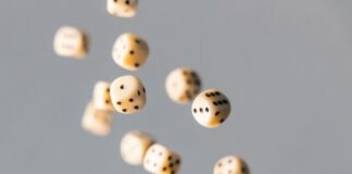 closeup photo of dices