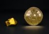 What is the future of bitcoins? round gold-colored bit coin