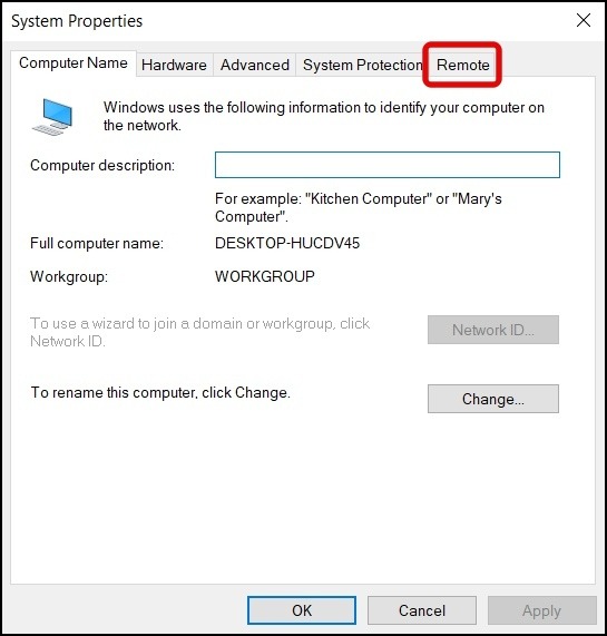 From System Properties