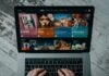 macbook pro on white table