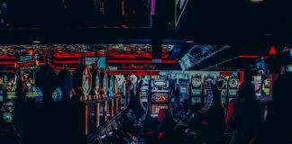 multicolored casino interior