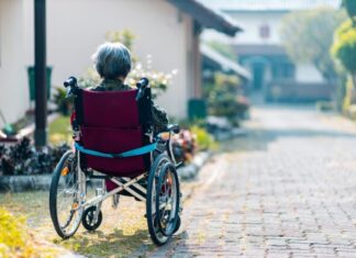 woman sitting on wheelchair
