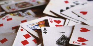 scattered playing cards