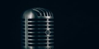 shallow focus photography of condenser microphone