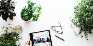 person using black tablet computer