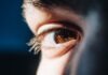 person's right eye
