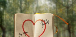 self love, heart, diary