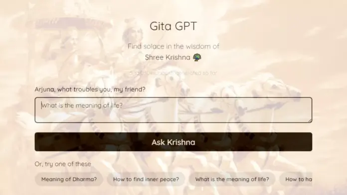 How to Use GitaGPT Bhagavad Gita inspired AI App