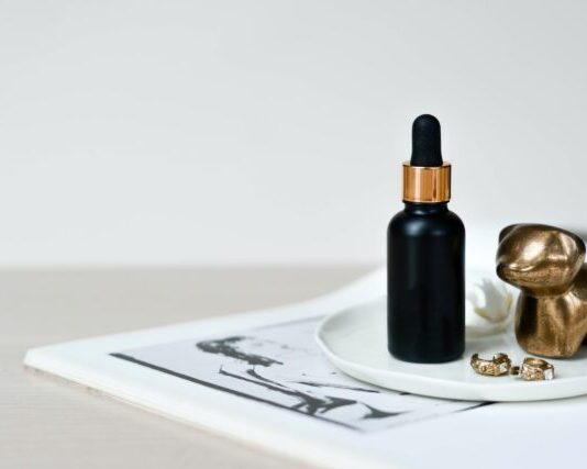 bottle on plate