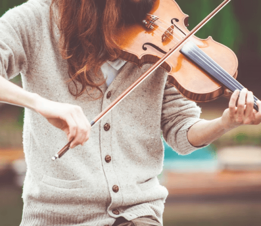 Woman playing violin