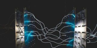 two square blue LED lights