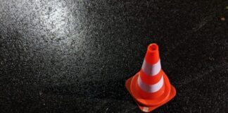 orange and white traffic cone