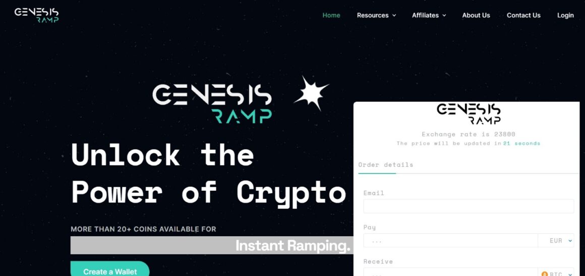 Genesis Exchange website