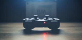 turned on wireless dualshock game controller