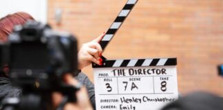 Board cinema cinematography clapper board